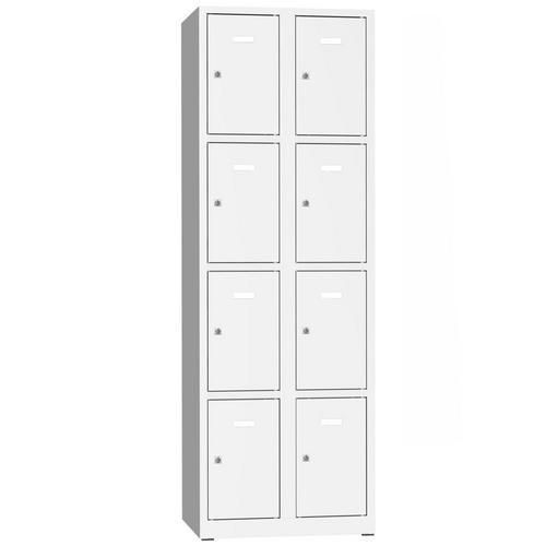 Svařované šatní skříně Philip, 8 boxů, cylindrický zámek
