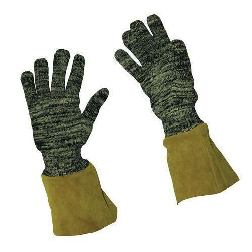 Kevlarové rukavice Manutan, černé/hnědé