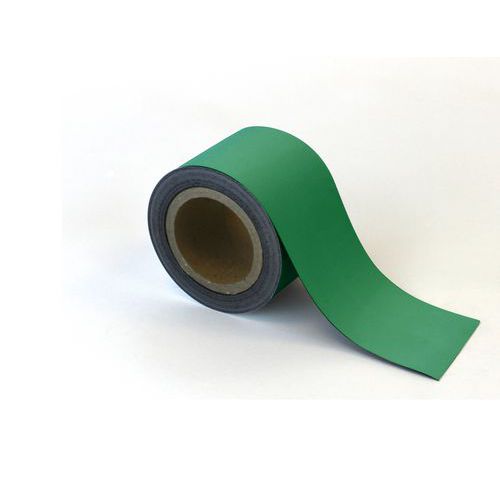 Magnetické pásky na regály Manutan Expert, 10 m, zelené