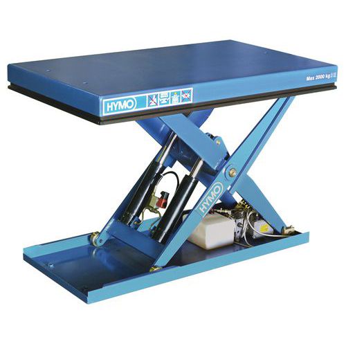 Hydraulický zvedací stůl, do 2 000 kg, deska 135 x 80 cm, 220 - 1 000 mm