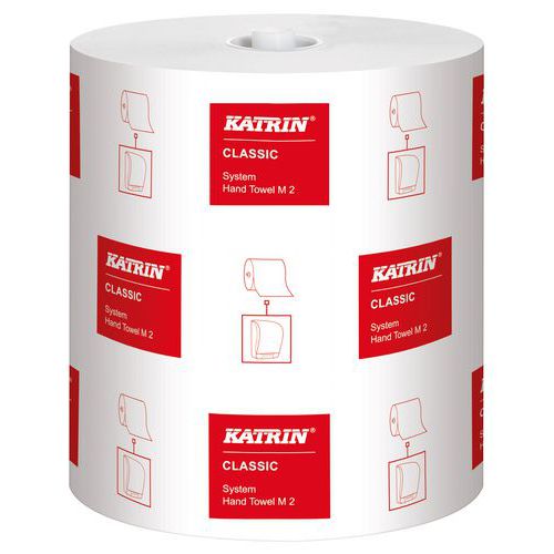 Papírové ručníky Katrin System Classic 2vrstvé, 160 m, bílé, 6 ks