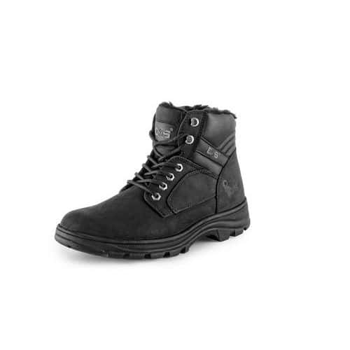 Zimní pracovní kožené kotníkové boty CXS Industry, černé