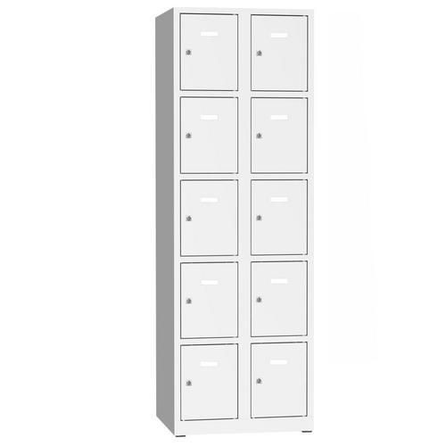 Svařované šatní skříně Philip, 10 boxů, cylindrický zámek