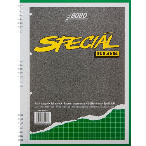 Blok s kovovou boční spirálou