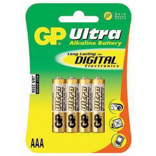 Baterie GP Ultra Alkaline LR03 (AAA, mikrotužka)