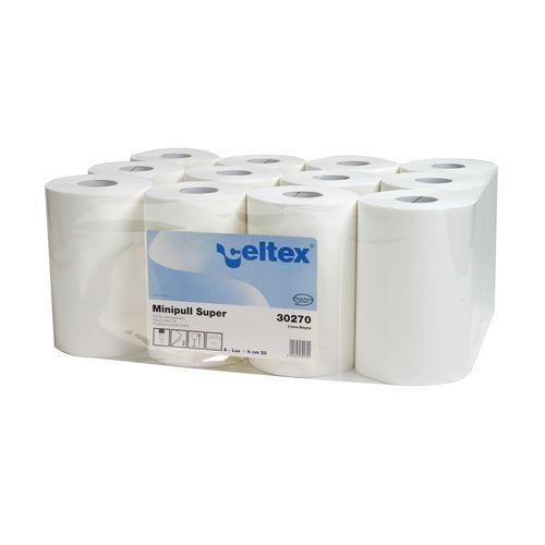 Papírové ručníky Celtex Lux 2vrstvé, 212 útržků, bílé, 12 ks