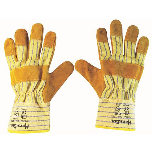 Kožené rukavice Manutan Expert, žluté