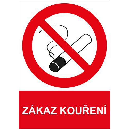 Zákazová bezpečnostní tabulka - Zákaz kouření, 297 x 210 mm