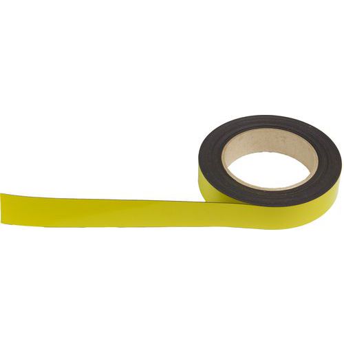 Magnetické pásky na regály Manutan Expert, 10 m, žluté