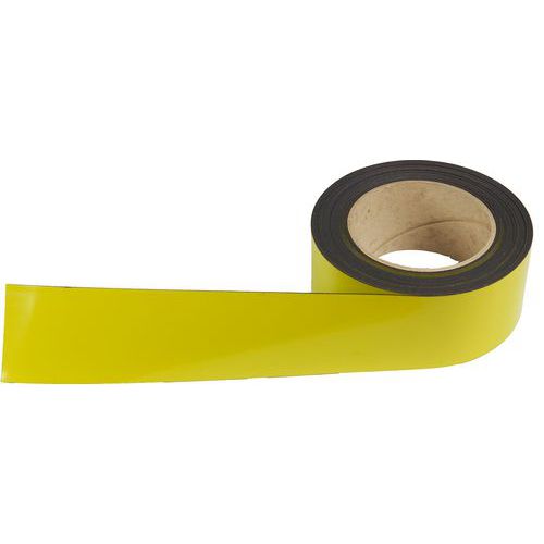 Magnetické pásky na regály Manutan Expert, 10 m, žluté