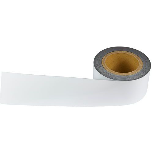 Magnetické pásky na regály Manutan Expert, 10 m, bílé