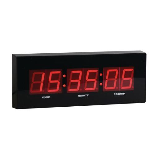LED digitální hodiny DG2 Manutan, šířka 31 cm LED digitální hodiny DG2 Manutan, šířka 31 cm