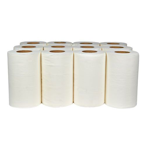 Papírové ručníky Midi 2vrstvé, 50 m, bílé, 12 ks