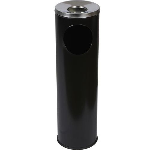 Kovové odpadkové koše Pillar s popelníkem, objem 15 l