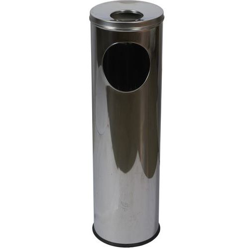 Kovové odpadkové koše Pillar s popelníkem, objem 15 l