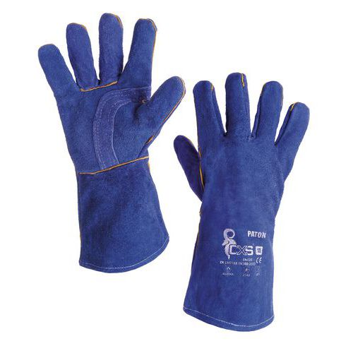 Svářečské kožené rukavice CXS, modré