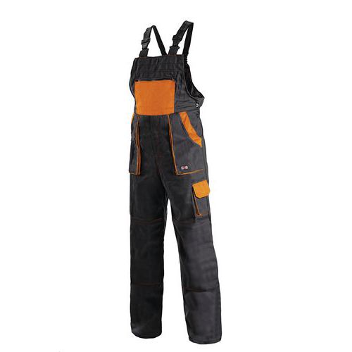 Pánské montérkové kalhoty CXS s laclem, černé/oranžové