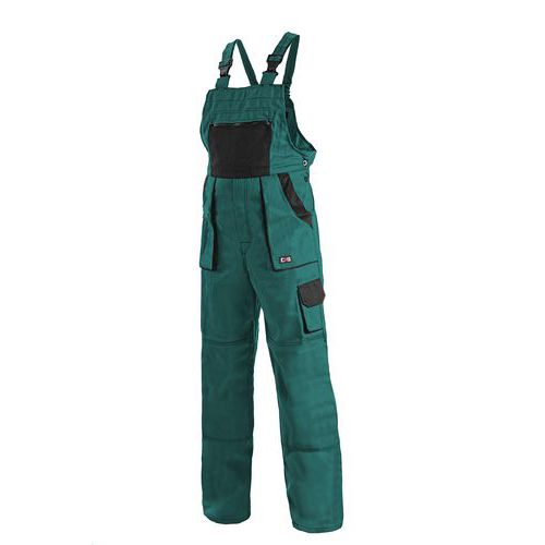 Pánské montérkové kalhoty CXS s laclem, zelené/černé