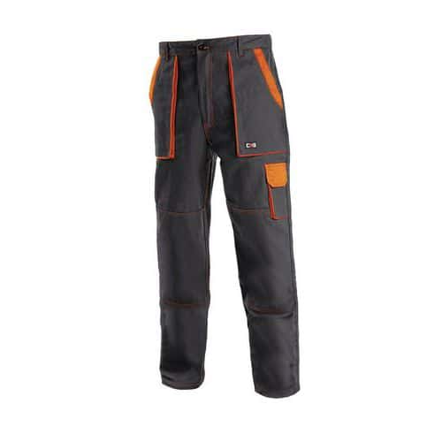 Pánské montérkové kalhoty CXS, černé/oranžové