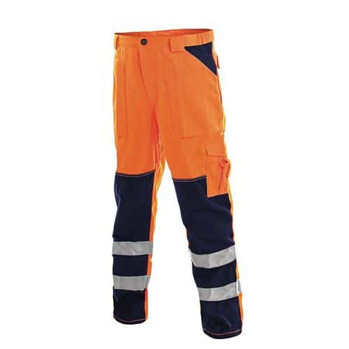 Pánské montérkové reflexní kalhoty CXS, oranžové/modré