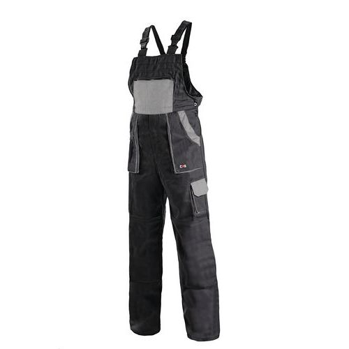 Pánské montérkové kalhoty CXS s laclem, černé/šedé