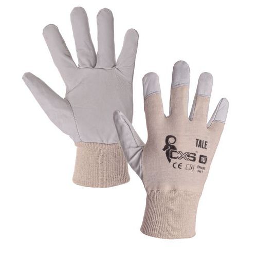 Kožené rukavice CXS, bílé