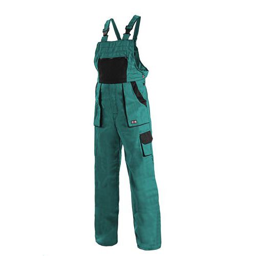 Dámské montérkové kalhoty CXS s laclem, zelené/černé