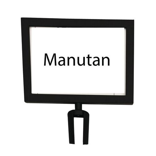 Informační tabulky k zahrazovacím sloupkům Manutan Expert 2 m, černé