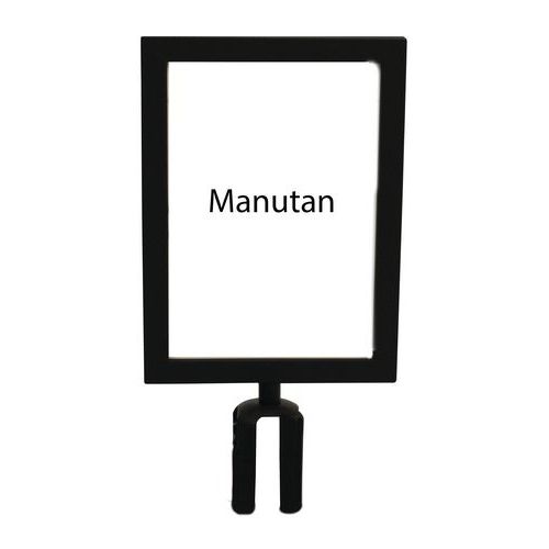 Informační tabulky k zahrazovacím sloupkům Manutan Expert 2 m, černé