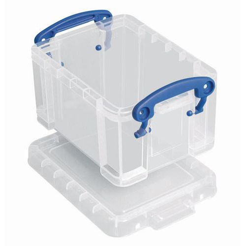 Plastové úložné boxy s víkem na klip, průhledné
