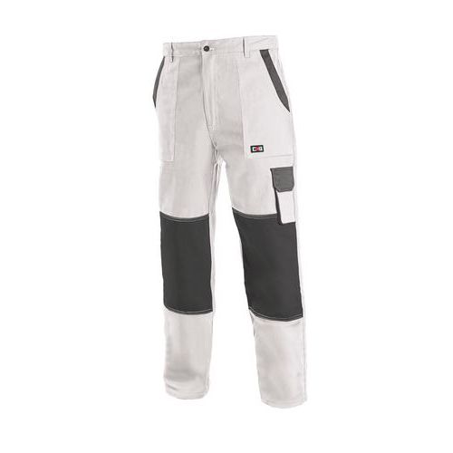 Pánské montérkové kalhoty CXS, bílé/šedé