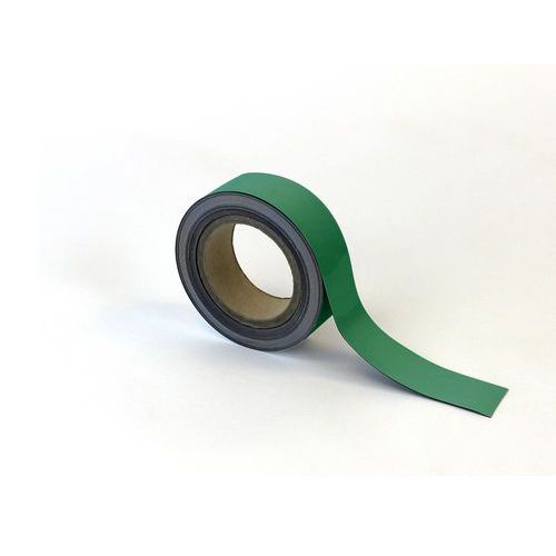 Magnetické pásky na regály Manutan Expert, 10 m, zelené