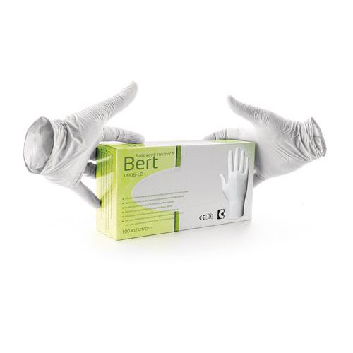 Jednorázové latexové rukavice CXS, bílé