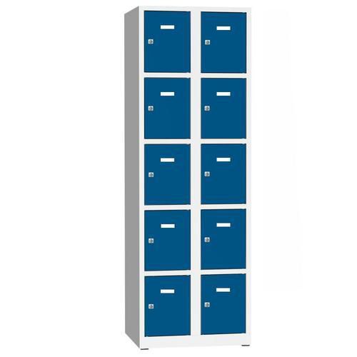 Svařované šatní skříně Philip, 10 boxů, cylindrický zámek