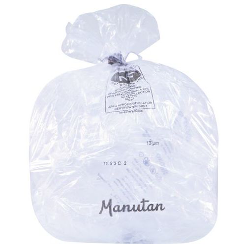 Pytle na odpad Manutan, 30 l, tloušťka 14 mic, 1 000 ks