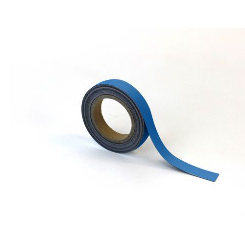 Magnetické pásky na regály Manutan Expert, 10 m, modré