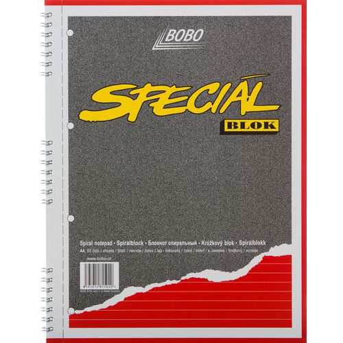 Blok s kovovou boční spirálou