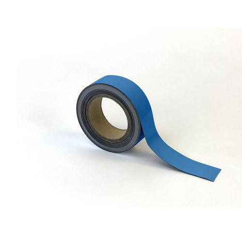 Magnetické pásky na regály Manutan Expert, 10 m, modré
