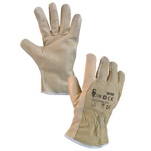 Kožené rukavice CXS, béžové