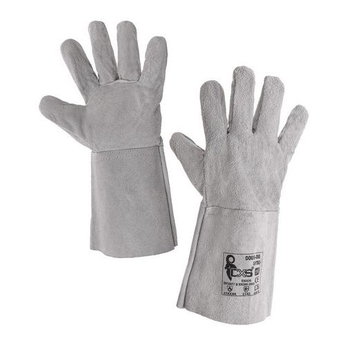 Svářečské kožené rukavice CXS, šedé