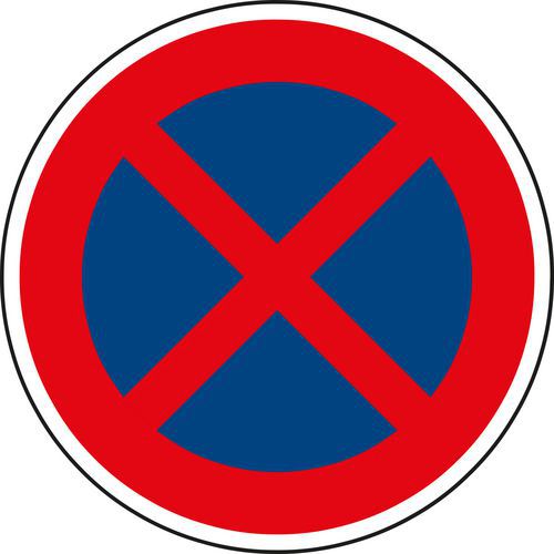 Dopravní značka Zákaz zastavení (B28)