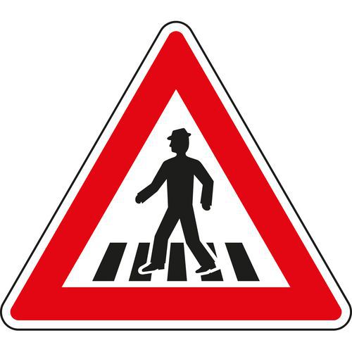 Dopravní značka Pozor, přechod pro chodce (A11)