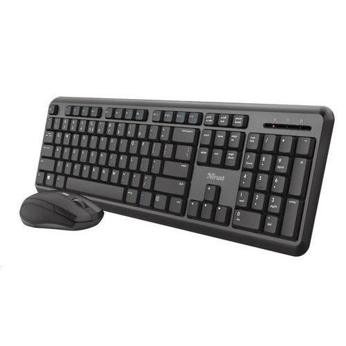 Set bezdrátové klávesnice Trust a myši Ody, CZ/SK, černý