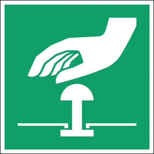 Evakuační značky – Tlačítko nouzového zastavení – polypropylen