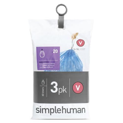 Pytle na odpadky do odpadkových košů Pocket Liner 16–18 l (V) – Simplehuman