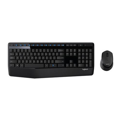 Set bezdrátové klávesnice a myši Logitech MK345, CZ/SK, černý