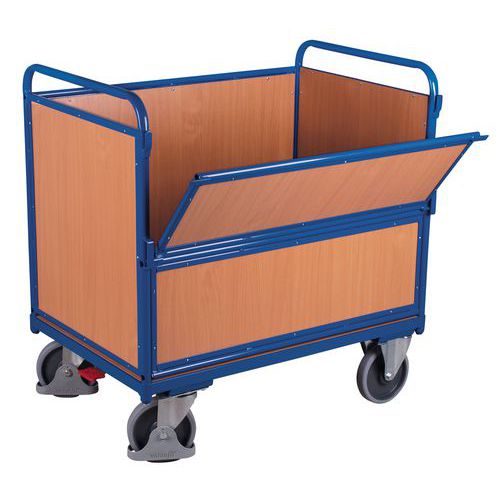 Skříňové vozíky s výklopnou stěnou, do 500 kg