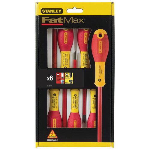 Elektrikářské izolované šroubováky Stanley FatMax®, 6 ks