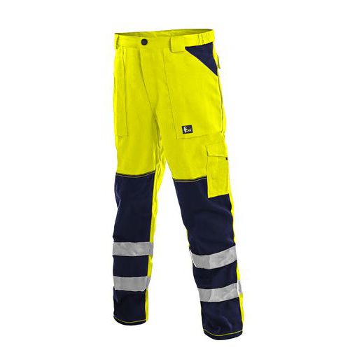 Pánské reflexní kalhoty NORWICH, žluto-modré