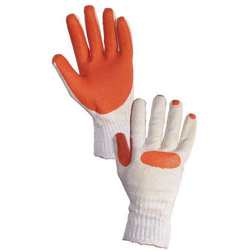 Povrstvené rukavice BLANCHE, bílo-oranžové